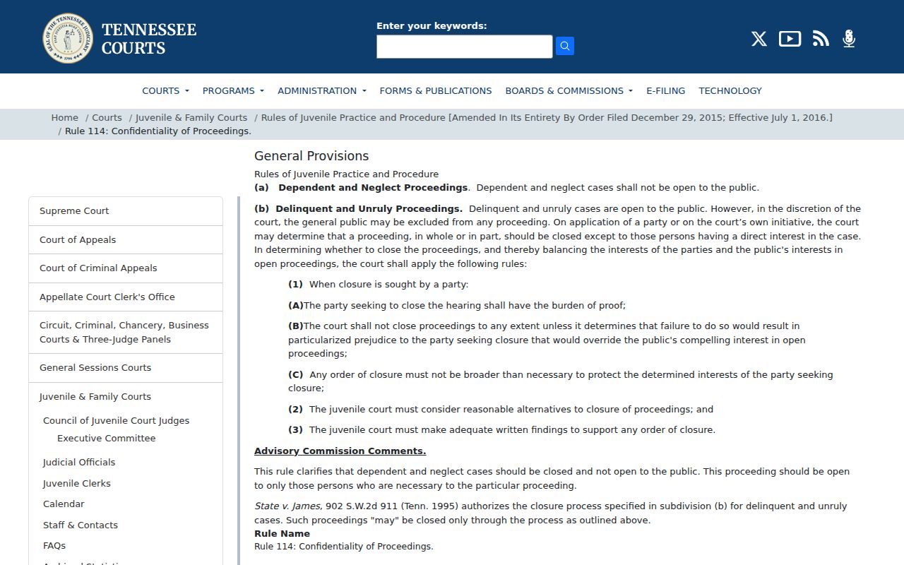 Lake County court records juvenile confidentiality rule